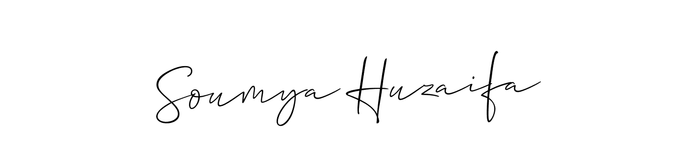 Create a beautiful signature design for name Soumya Huzaifa. With this signature (Allison_Script) fonts, you can make a handwritten signature for free. Soumya Huzaifa signature style 2 images and pictures png