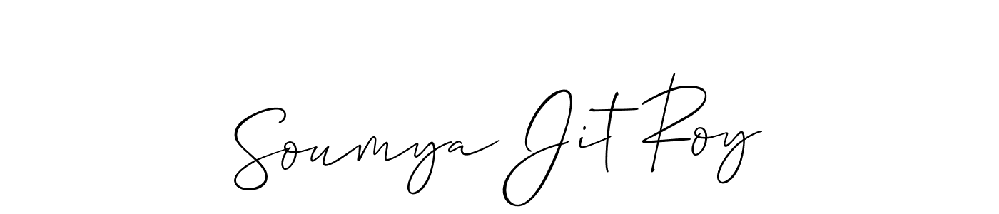 Design your own signature with our free online signature maker. With this signature software, you can create a handwritten (Allison_Script) signature for name Soumya Jit Roy. Soumya Jit Roy signature style 2 images and pictures png