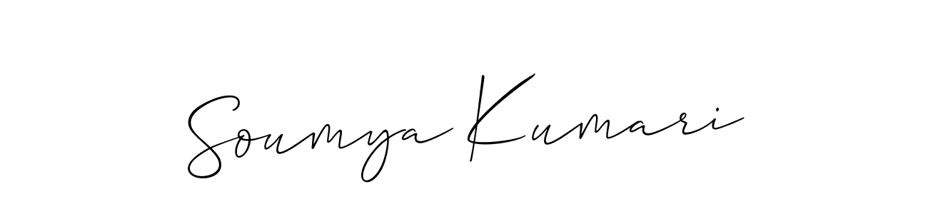 Design your own signature with our free online signature maker. With this signature software, you can create a handwritten (Allison_Script) signature for name Soumya Kumari. Soumya Kumari signature style 2 images and pictures png