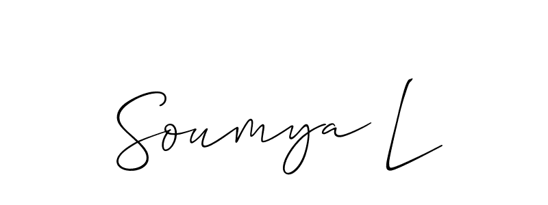 Best and Professional Signature Style for Soumya L. Allison_Script Best Signature Style Collection. Soumya L signature style 2 images and pictures png