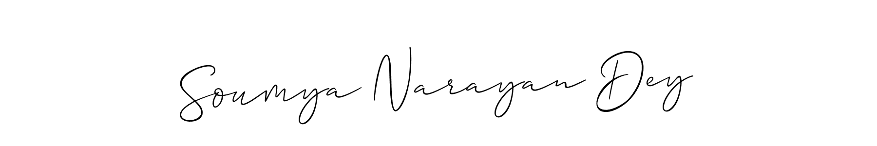 Make a short Soumya Narayan Dey signature style. Manage your documents anywhere anytime using Allison_Script. Create and add eSignatures, submit forms, share and send files easily. Soumya Narayan Dey signature style 2 images and pictures png