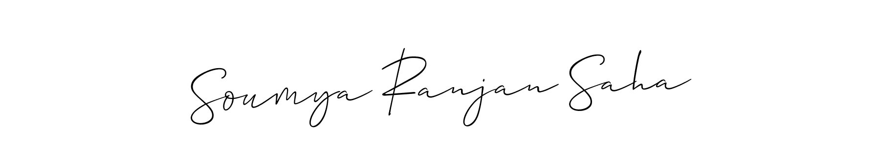 It looks lik you need a new signature style for name Soumya Ranjan Saha. Design unique handwritten (Allison_Script) signature with our free signature maker in just a few clicks. Soumya Ranjan Saha signature style 2 images and pictures png