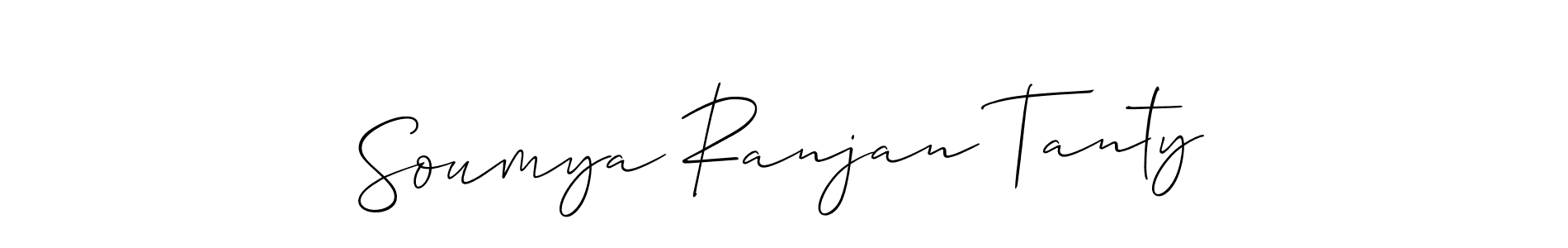 How to Draw Soumya Ranjan Tanty signature style? Allison_Script is a latest design signature styles for name Soumya Ranjan Tanty. Soumya Ranjan Tanty signature style 2 images and pictures png