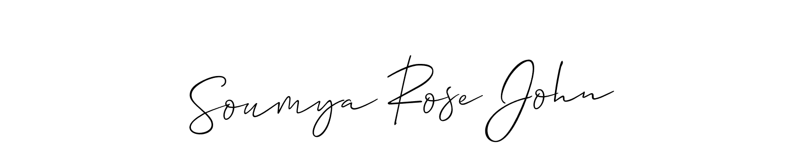 This is the best signature style for the Soumya Rose John name. Also you like these signature font (Allison_Script). Mix name signature. Soumya Rose John signature style 2 images and pictures png