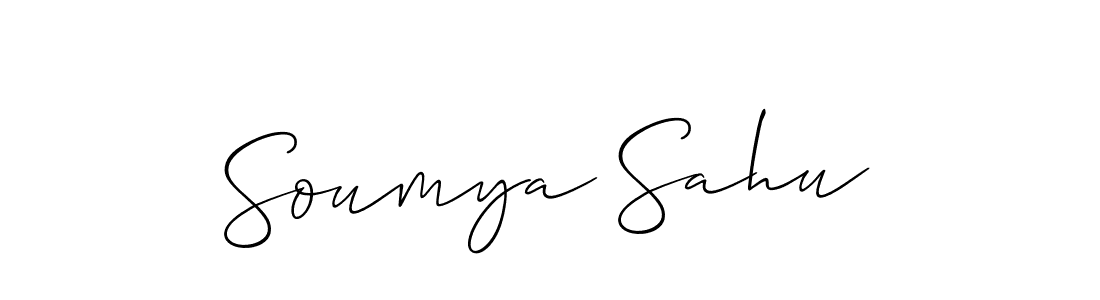 Make a short Soumya Sahu signature style. Manage your documents anywhere anytime using Allison_Script. Create and add eSignatures, submit forms, share and send files easily. Soumya Sahu signature style 2 images and pictures png