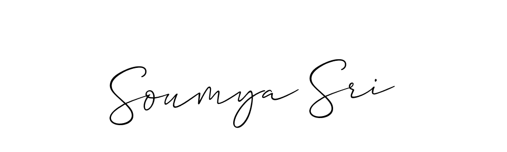 How to make Soumya Sri signature? Allison_Script is a professional autograph style. Create handwritten signature for Soumya Sri name. Soumya Sri signature style 2 images and pictures png