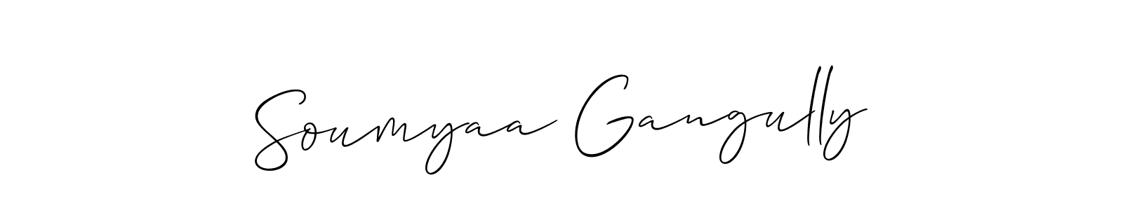 Use a signature maker to create a handwritten signature online. With this signature software, you can design (Allison_Script) your own signature for name Soumyaa Gangully. Soumyaa Gangully signature style 2 images and pictures png
