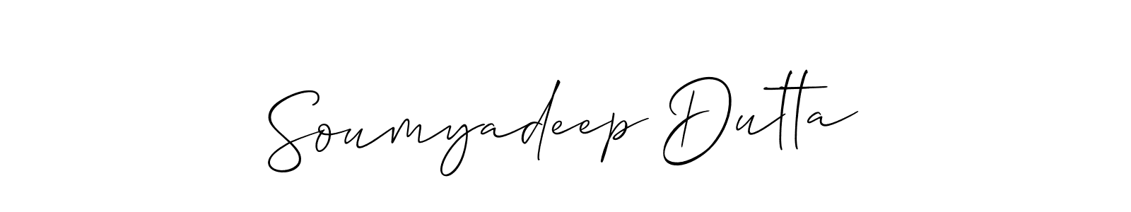 Also we have Soumyadeep Dutta name is the best signature style. Create professional handwritten signature collection using Allison_Script autograph style. Soumyadeep Dutta signature style 2 images and pictures png