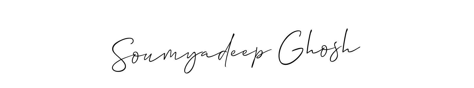 Also we have Soumyadeep Ghosh name is the best signature style. Create professional handwritten signature collection using Allison_Script autograph style. Soumyadeep Ghosh signature style 2 images and pictures png