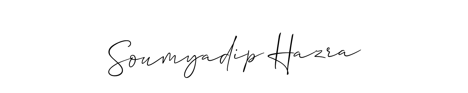 Design your own signature with our free online signature maker. With this signature software, you can create a handwritten (Allison_Script) signature for name Soumyadip Hazra. Soumyadip Hazra signature style 2 images and pictures png