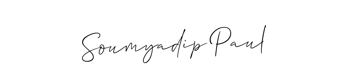 How to make Soumyadip Paul signature? Allison_Script is a professional autograph style. Create handwritten signature for Soumyadip Paul name. Soumyadip Paul signature style 2 images and pictures png