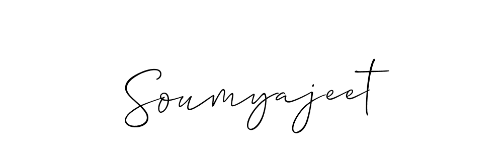 Make a beautiful signature design for name Soumyajeet. With this signature (Allison_Script) style, you can create a handwritten signature for free. Soumyajeet signature style 2 images and pictures png