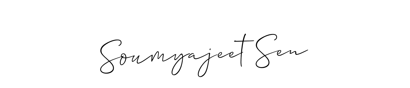 if you are searching for the best signature style for your name Soumyajeet Sen. so please give up your signature search. here we have designed multiple signature styles  using Allison_Script. Soumyajeet Sen signature style 2 images and pictures png