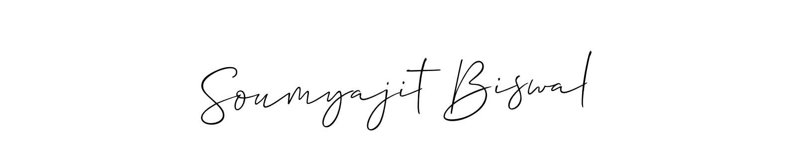 How to make Soumyajit Biswal name signature. Use Allison_Script style for creating short signs online. This is the latest handwritten sign. Soumyajit Biswal signature style 2 images and pictures png