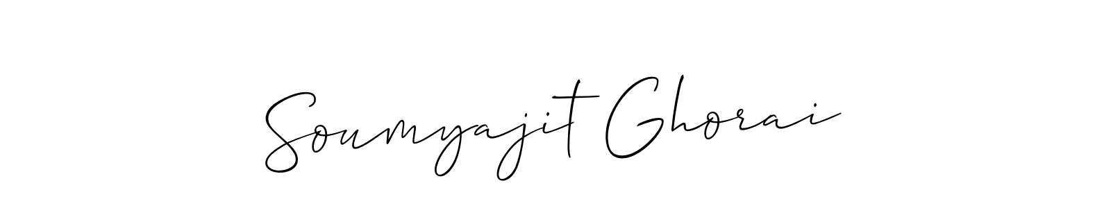 Use a signature maker to create a handwritten signature online. With this signature software, you can design (Allison_Script) your own signature for name Soumyajit Ghorai. Soumyajit Ghorai signature style 2 images and pictures png