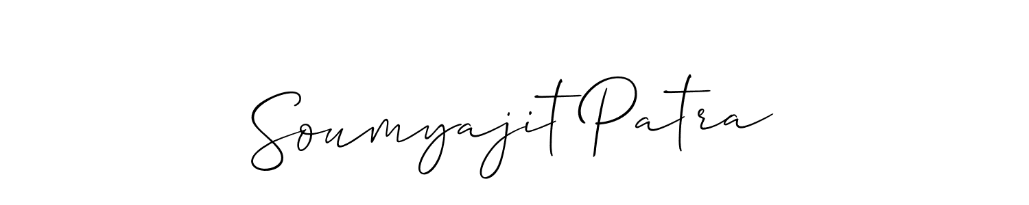 Also we have Soumyajit Patra name is the best signature style. Create professional handwritten signature collection using Allison_Script autograph style. Soumyajit Patra signature style 2 images and pictures png