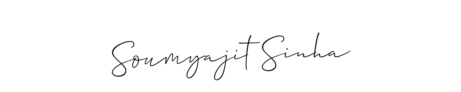 Also You can easily find your signature by using the search form. We will create Soumyajit Sinha name handwritten signature images for you free of cost using Allison_Script sign style. Soumyajit Sinha signature style 2 images and pictures png