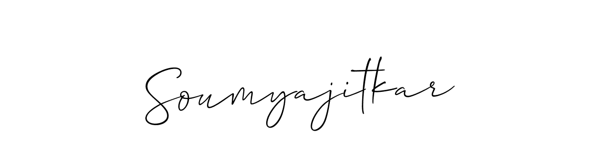 Create a beautiful signature design for name Soumyajitkar. With this signature (Allison_Script) fonts, you can make a handwritten signature for free. Soumyajitkar signature style 2 images and pictures png