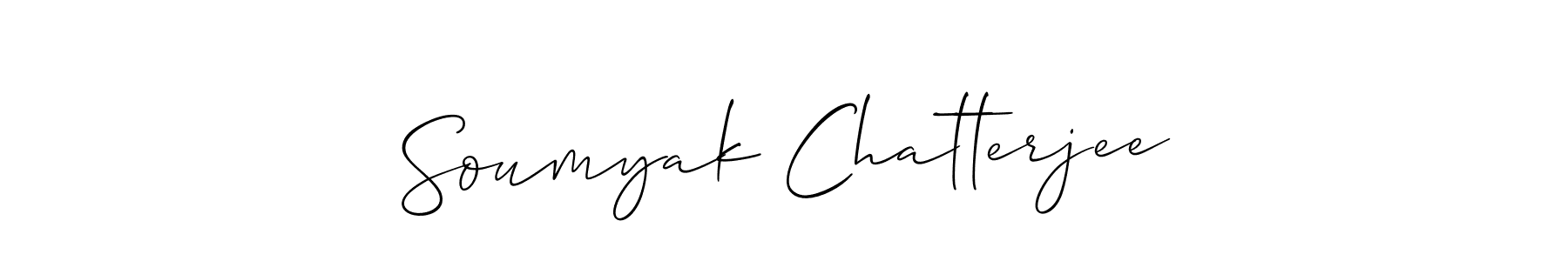 Create a beautiful signature design for name Soumyak Chatterjee. With this signature (Allison_Script) fonts, you can make a handwritten signature for free. Soumyak Chatterjee signature style 2 images and pictures png