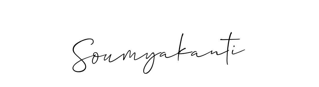 Use a signature maker to create a handwritten signature online. With this signature software, you can design (Allison_Script) your own signature for name Soumyakanti. Soumyakanti signature style 2 images and pictures png