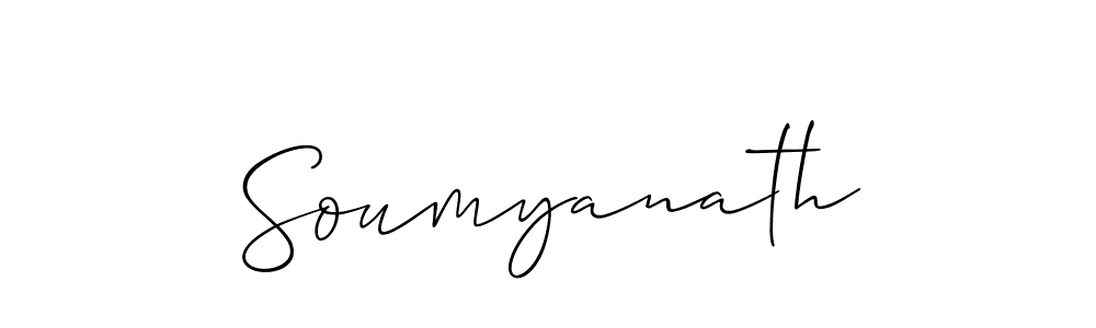 Make a beautiful signature design for name Soumyanath. With this signature (Allison_Script) style, you can create a handwritten signature for free. Soumyanath signature style 2 images and pictures png