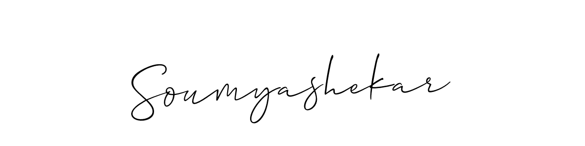 Create a beautiful signature design for name Soumyashekar. With this signature (Allison_Script) fonts, you can make a handwritten signature for free. Soumyashekar signature style 2 images and pictures png