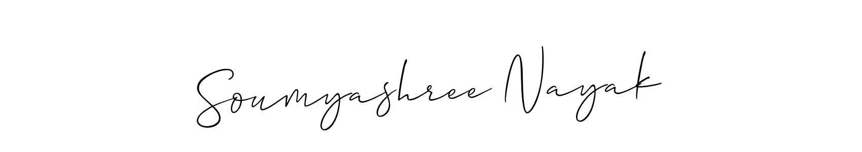 Soumyashree Nayak stylish signature style. Best Handwritten Sign (Allison_Script) for my name. Handwritten Signature Collection Ideas for my name Soumyashree Nayak. Soumyashree Nayak signature style 2 images and pictures png