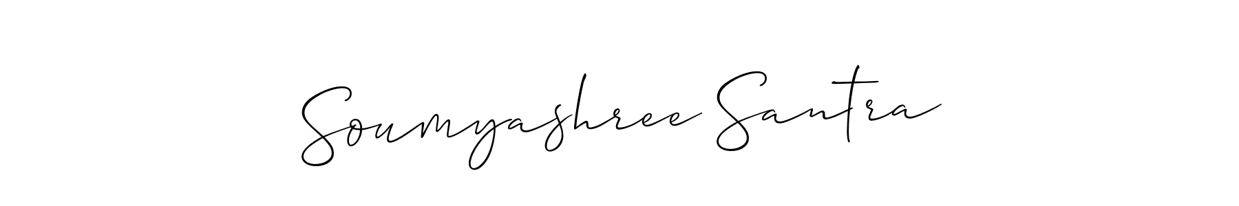 Make a short Soumyashree Santra signature style. Manage your documents anywhere anytime using Allison_Script. Create and add eSignatures, submit forms, share and send files easily. Soumyashree Santra signature style 2 images and pictures png