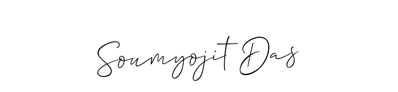 Create a beautiful signature design for name Soumyojit Das. With this signature (Allison_Script) fonts, you can make a handwritten signature for free. Soumyojit Das signature style 2 images and pictures png