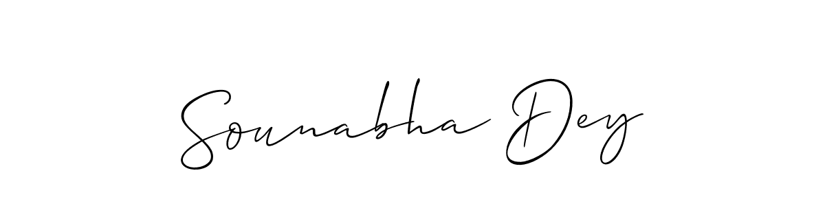 Also You can easily find your signature by using the search form. We will create Sounabha Dey name handwritten signature images for you free of cost using Allison_Script sign style. Sounabha Dey signature style 2 images and pictures png