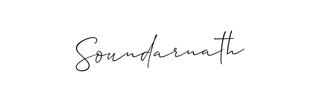 How to Draw Soundarnath signature style? Allison_Script is a latest design signature styles for name Soundarnath. Soundarnath signature style 2 images and pictures png