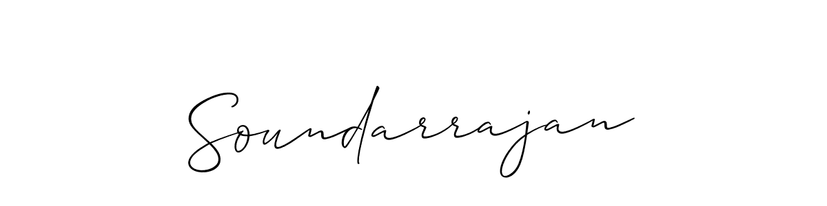 Use a signature maker to create a handwritten signature online. With this signature software, you can design (Allison_Script) your own signature for name Soundarrajan. Soundarrajan signature style 2 images and pictures png
