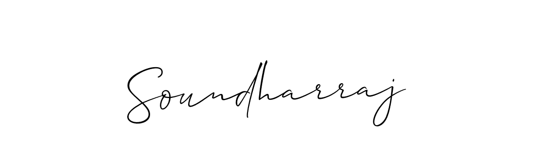 Design your own signature with our free online signature maker. With this signature software, you can create a handwritten (Allison_Script) signature for name Soundharraj. Soundharraj signature style 2 images and pictures png