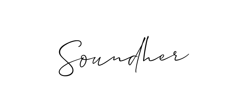 You should practise on your own different ways (Allison_Script) to write your name (Soundher) in signature. don't let someone else do it for you. Soundher signature style 2 images and pictures png