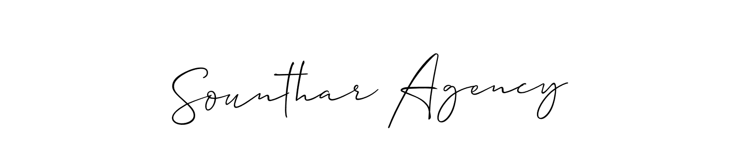 Once you've used our free online signature maker to create your best signature Allison_Script style, it's time to enjoy all of the benefits that Sounthar Agency name signing documents. Sounthar Agency signature style 2 images and pictures png