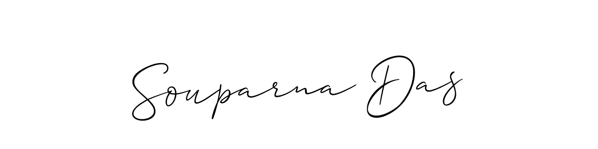 The best way (Allison_Script) to make a short signature is to pick only two or three words in your name. The name Souparna Das include a total of six letters. For converting this name. Souparna Das signature style 2 images and pictures png