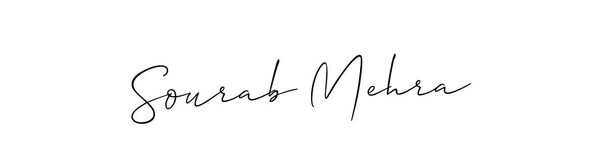 You should practise on your own different ways (Allison_Script) to write your name (Sourab Mehra) in signature. don't let someone else do it for you. Sourab Mehra signature style 2 images and pictures png