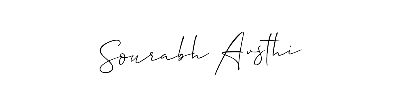 How to make Sourabh Avsthi signature? Allison_Script is a professional autograph style. Create handwritten signature for Sourabh Avsthi name. Sourabh Avsthi signature style 2 images and pictures png