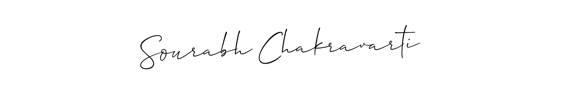 How to make Sourabh Chakravarti name signature. Use Allison_Script style for creating short signs online. This is the latest handwritten sign. Sourabh Chakravarti signature style 2 images and pictures png