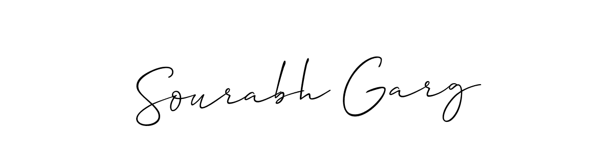 Allison_Script is a professional signature style that is perfect for those who want to add a touch of class to their signature. It is also a great choice for those who want to make their signature more unique. Get Sourabh Garg name to fancy signature for free. Sourabh Garg signature style 2 images and pictures png