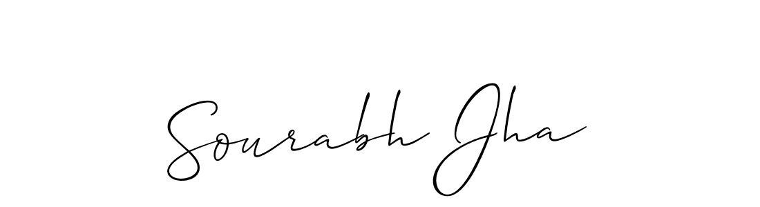 Design your own signature with our free online signature maker. With this signature software, you can create a handwritten (Allison_Script) signature for name Sourabh Jha. Sourabh Jha signature style 2 images and pictures png