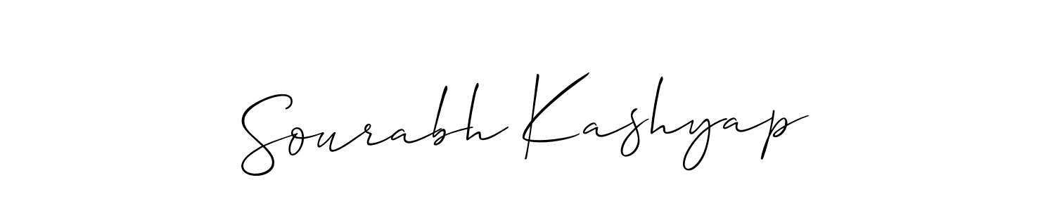 Sourabh Kashyap stylish signature style. Best Handwritten Sign (Allison_Script) for my name. Handwritten Signature Collection Ideas for my name Sourabh Kashyap. Sourabh Kashyap signature style 2 images and pictures png