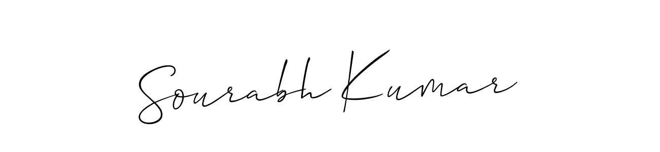Create a beautiful signature design for name Sourabh Kumar. With this signature (Allison_Script) fonts, you can make a handwritten signature for free. Sourabh Kumar signature style 2 images and pictures png