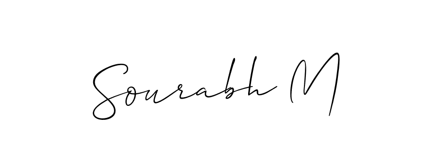 Create a beautiful signature design for name Sourabh M. With this signature (Allison_Script) fonts, you can make a handwritten signature for free. Sourabh M signature style 2 images and pictures png