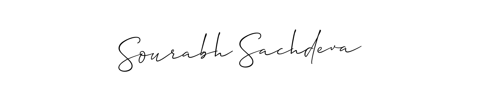 Create a beautiful signature design for name Sourabh Sachdeva. With this signature (Allison_Script) fonts, you can make a handwritten signature for free. Sourabh Sachdeva signature style 2 images and pictures png
