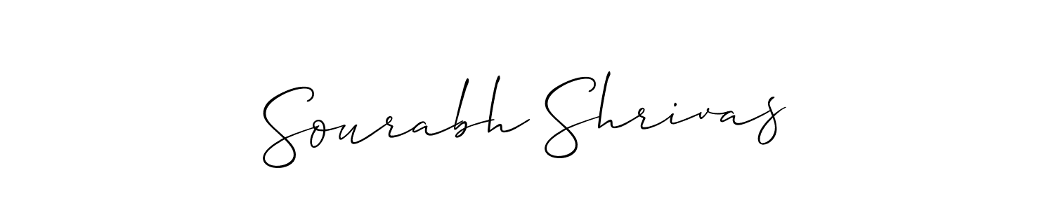 How to make Sourabh Shrivas name signature. Use Allison_Script style for creating short signs online. This is the latest handwritten sign. Sourabh Shrivas signature style 2 images and pictures png