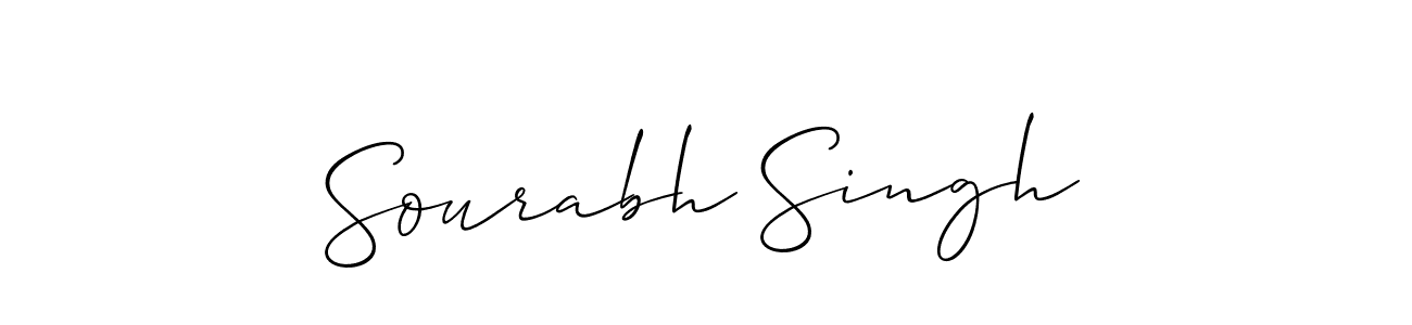 Use a signature maker to create a handwritten signature online. With this signature software, you can design (Allison_Script) your own signature for name Sourabh Singh. Sourabh Singh signature style 2 images and pictures png