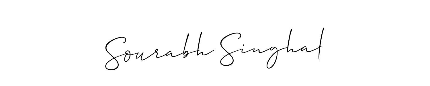 if you are searching for the best signature style for your name Sourabh Singhal. so please give up your signature search. here we have designed multiple signature styles  using Allison_Script. Sourabh Singhal signature style 2 images and pictures png