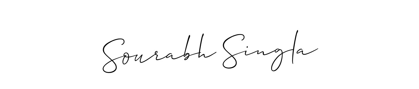 This is the best signature style for the Sourabh Singla name. Also you like these signature font (Allison_Script). Mix name signature. Sourabh Singla signature style 2 images and pictures png