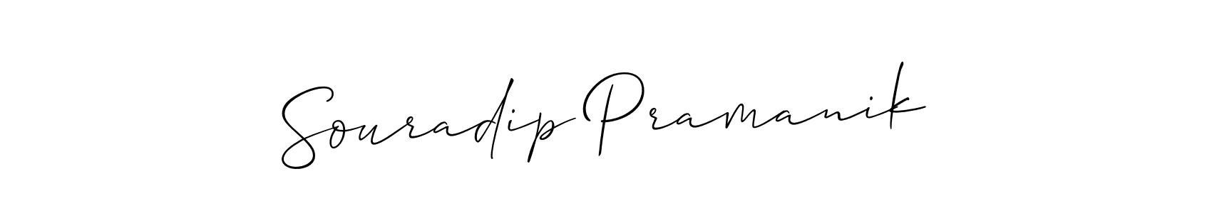 Design your own signature with our free online signature maker. With this signature software, you can create a handwritten (Allison_Script) signature for name Souradip Pramanik. Souradip Pramanik signature style 2 images and pictures png